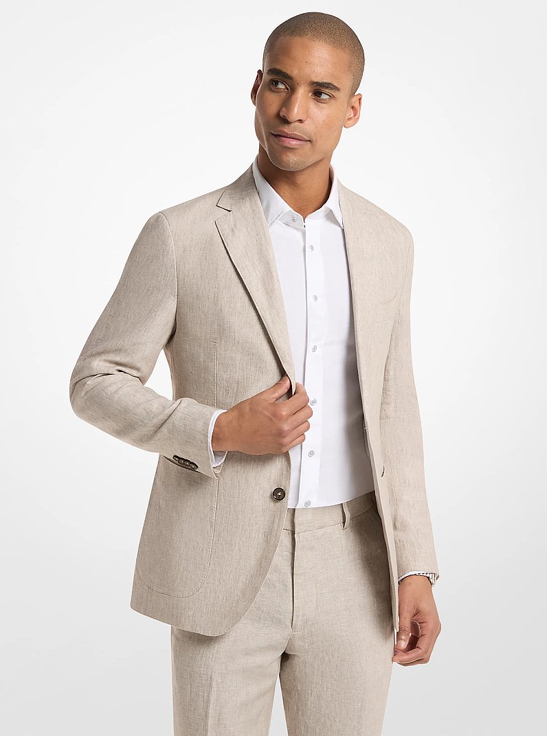 Blazer en lin in BEIGE | Michael Kors