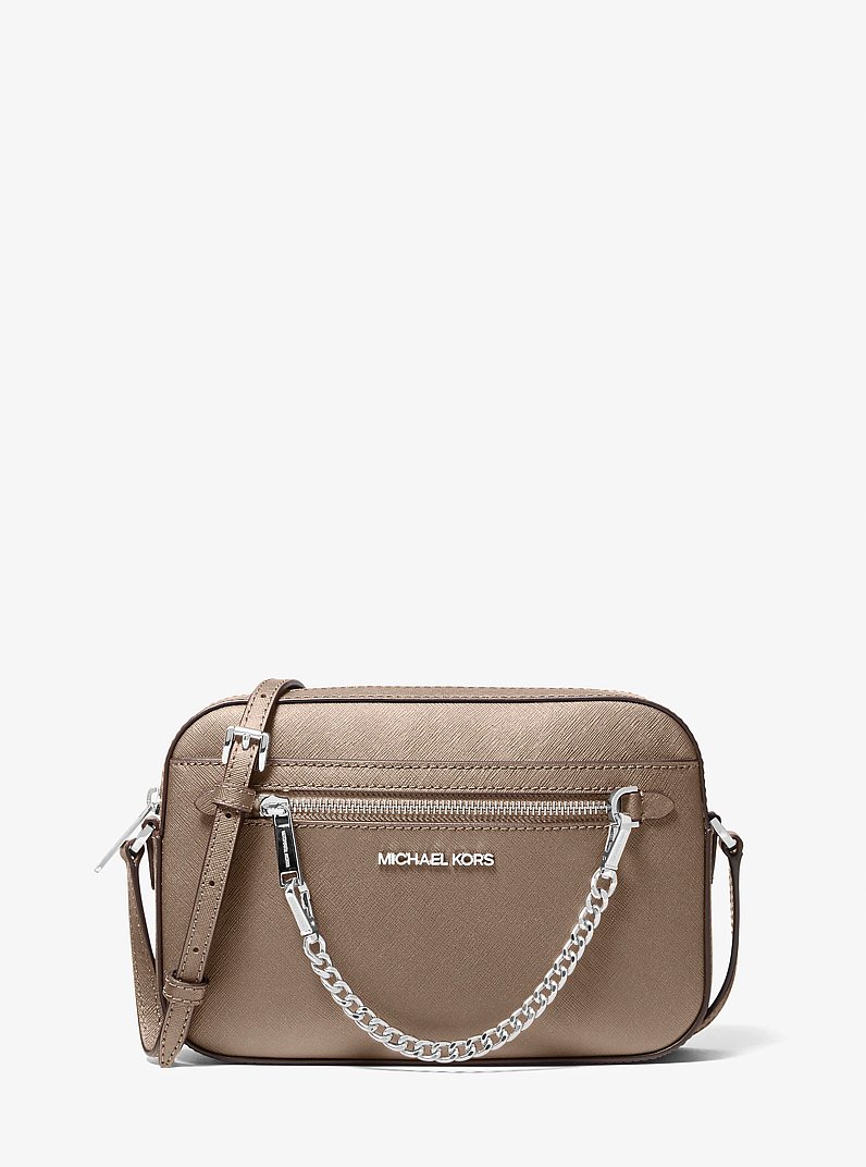 Bolsa cruzada Jet Set grande de piel Saffiano in CREP&Uacute;SCULO | Michael Kors