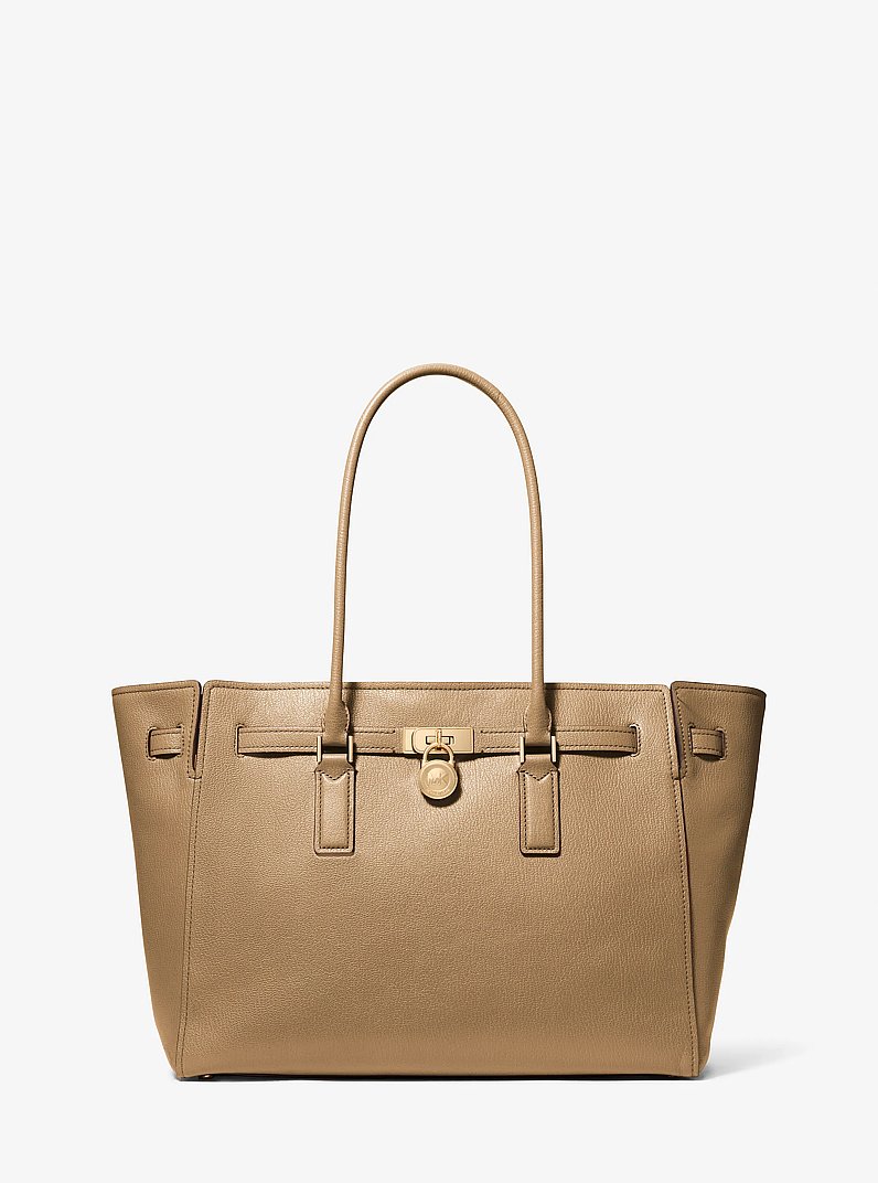 Hamilton Moderne Large Leather Tote Bag in HUSK | Michael Kors