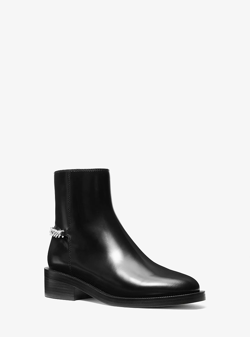 Carlisle Leather Boot in BLACK | Michael Kors
