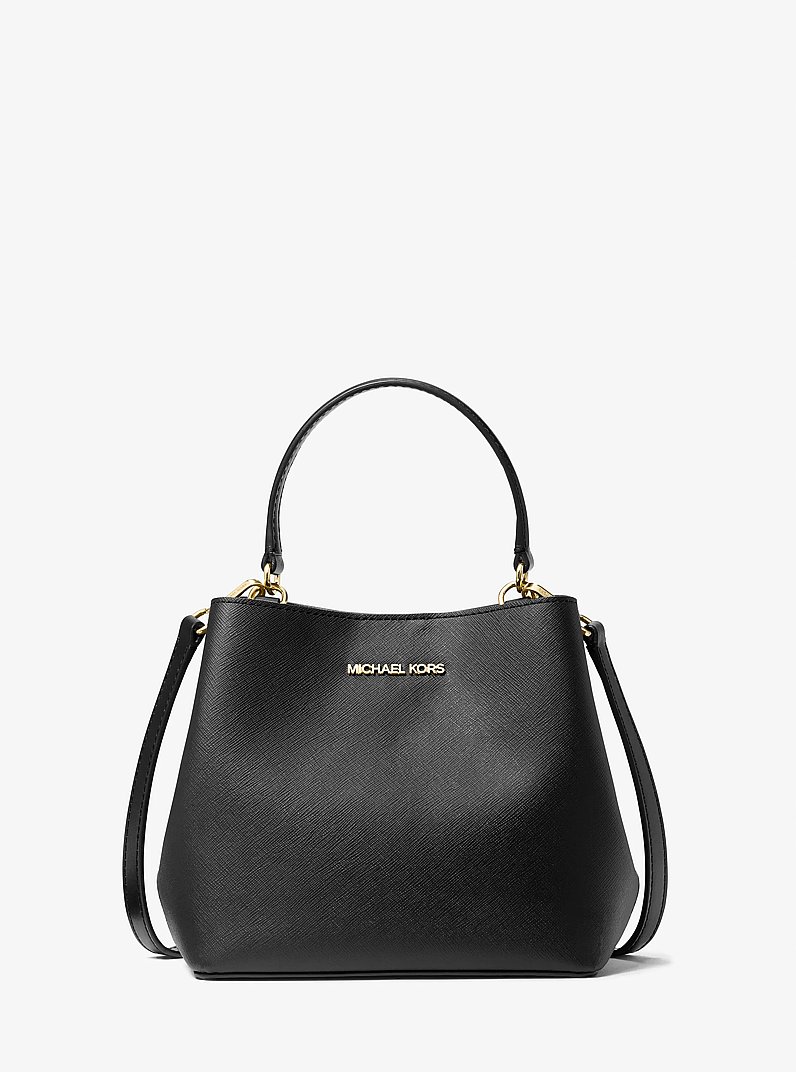 良品 MICHAEL KORS ブラック レザー ショルダーバッグ 8760 Pratt Small Shoulder Bag in BLACK - Sale | Michael Kors [US]