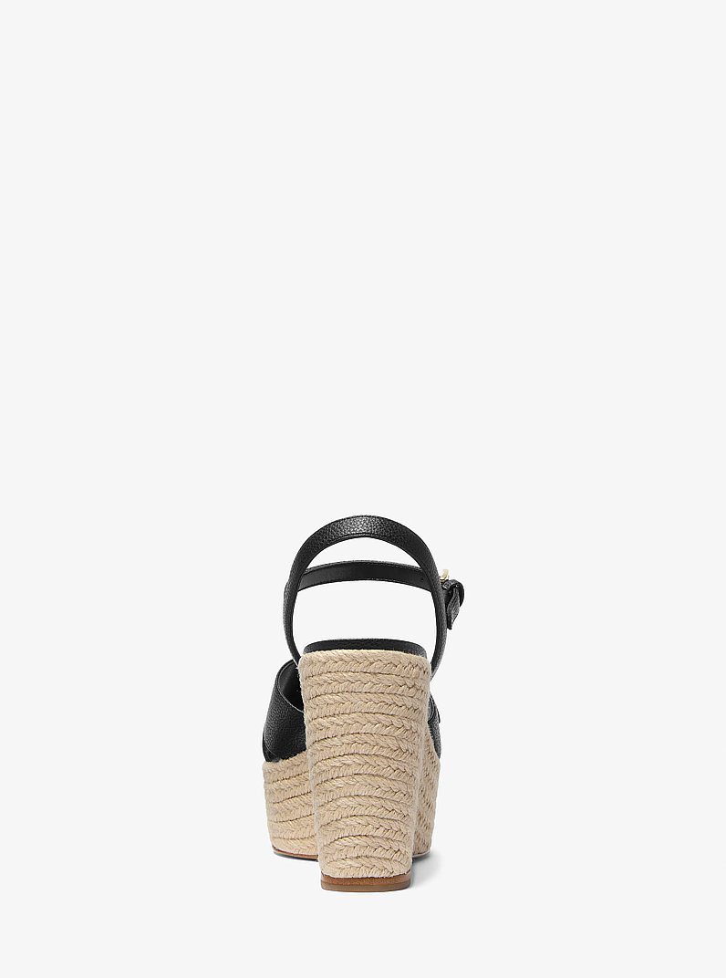 Hannah Wedge Sandal in BLACK | Michael Kors