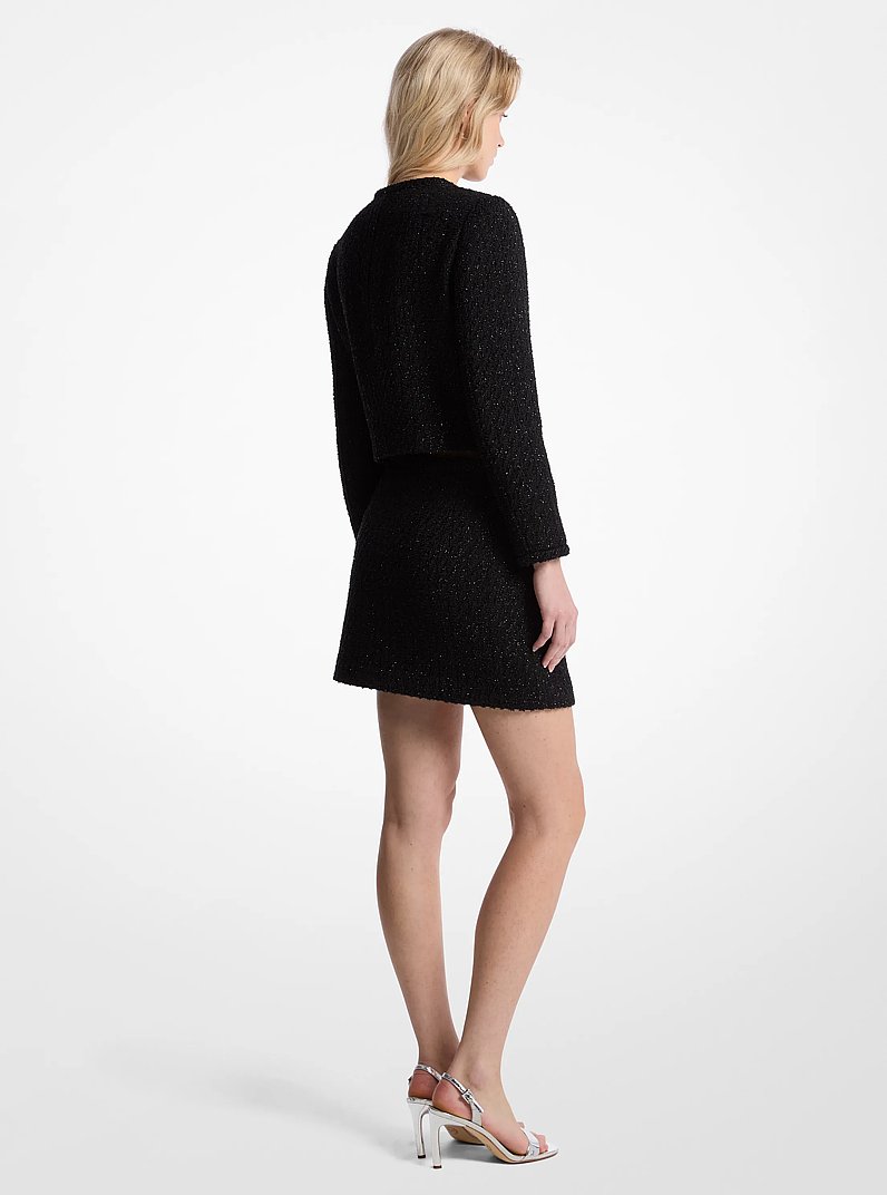 Minifalda de tweed metalizado in NEGRO | Michael Kors