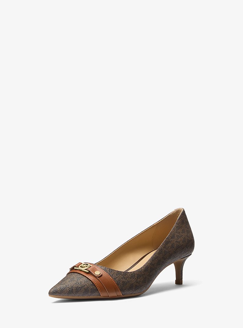 Mandy Flex Signature Logo Pump in BROWN/LUGGAGE | Michael Kors