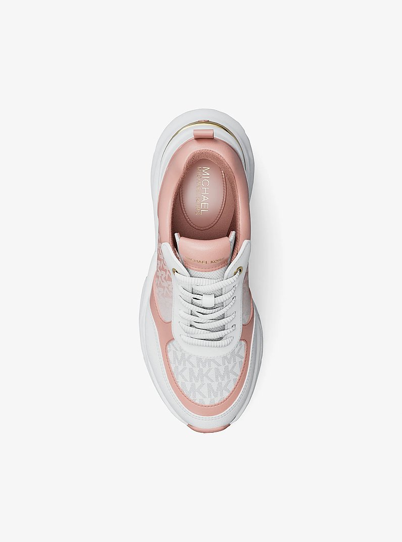Katrina Mixed-Media Trainer in POWDER BLUSH | Michael Kors