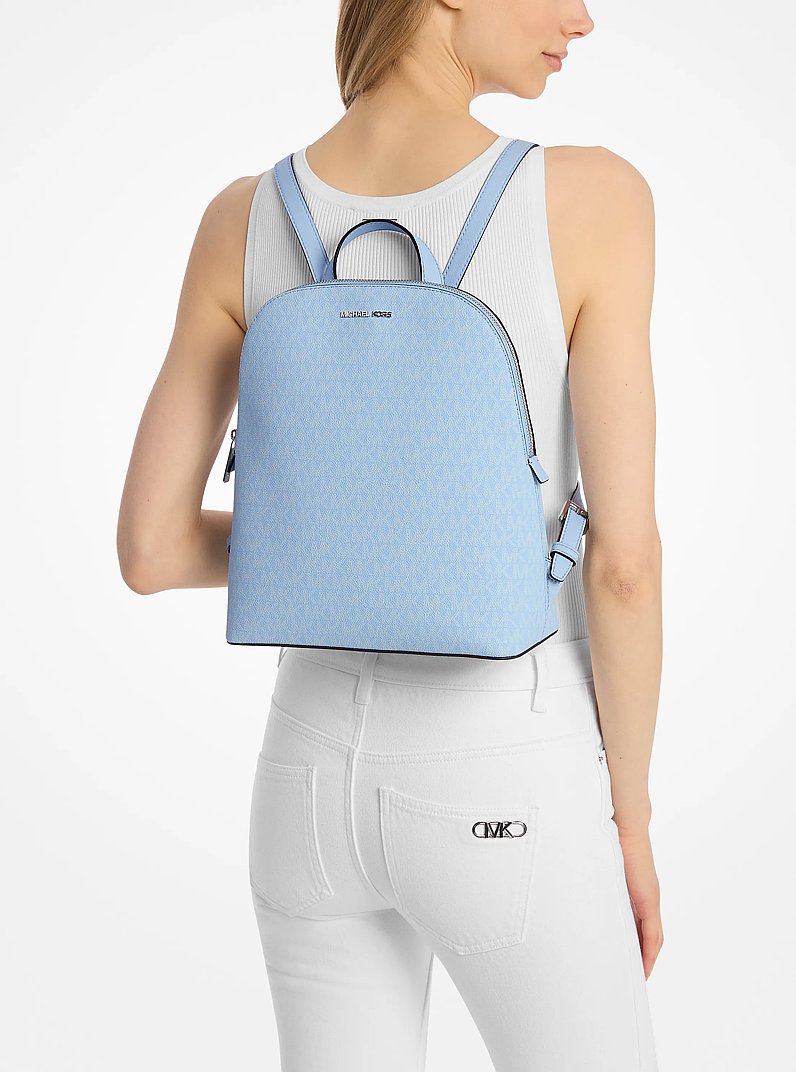Mochila Cindy grande con logotipo in CELESTE CLARO | Michael Kors