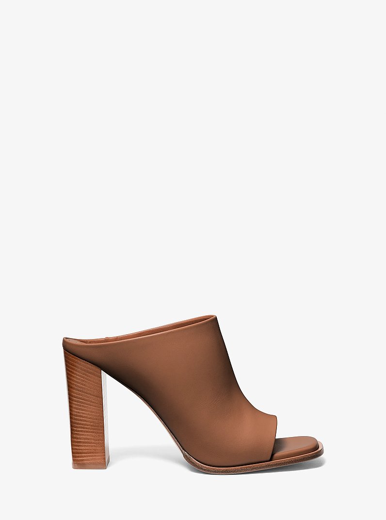 Natasha Leather Mule in BRANCH | Michael Kors