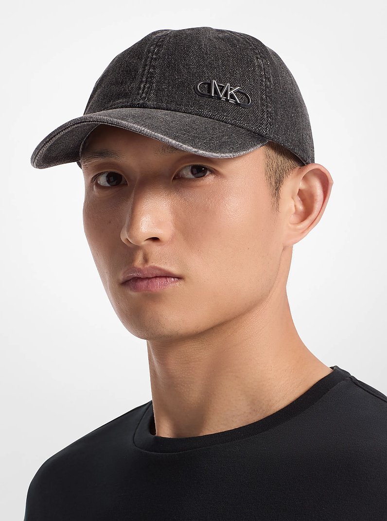 Denim Baseball Hat in CHARCOAL WASH | Michael Kors