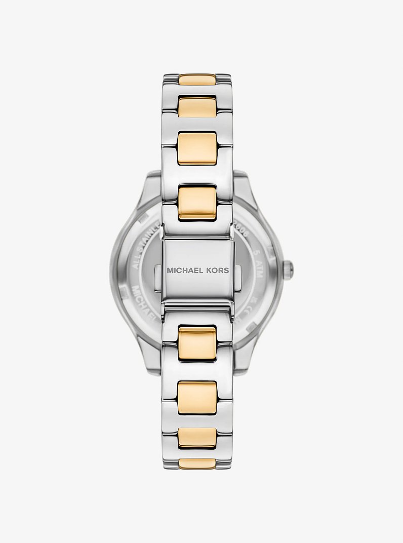 Liliane Pav&eacute; Two-Tone Watch in TWO TONE | Michael Kors