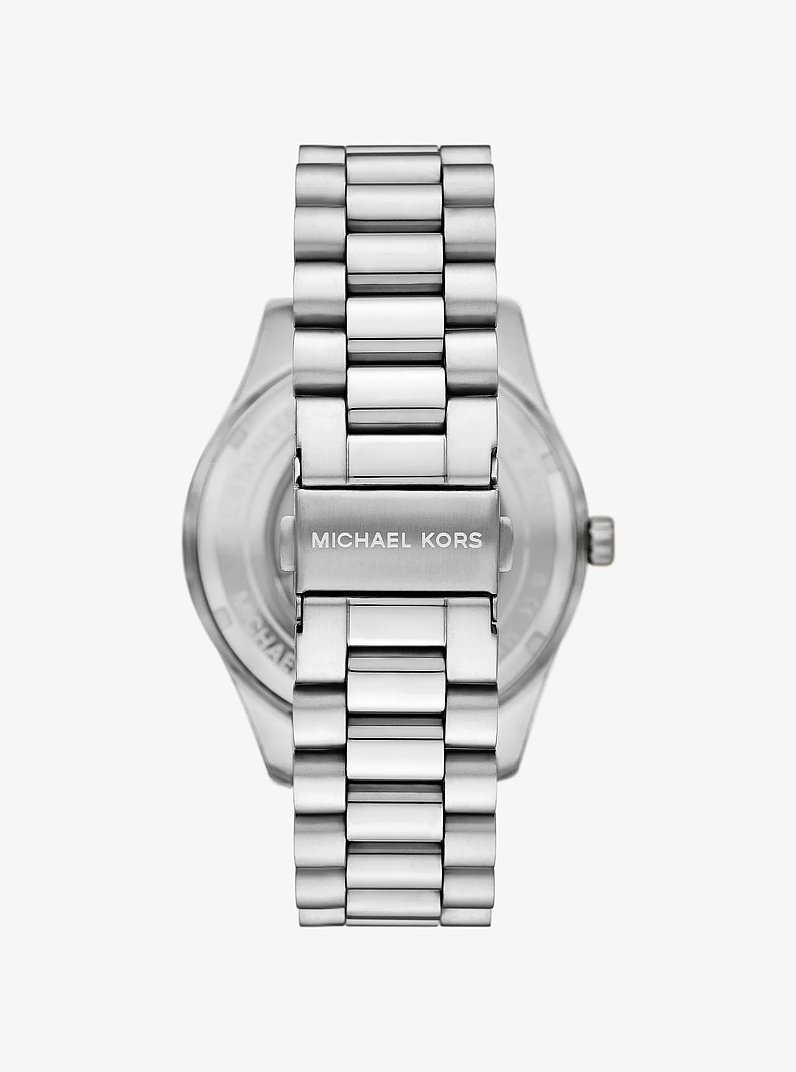 Oversized Lexington Silver-Tone Watch in SILVER | Michael Kors