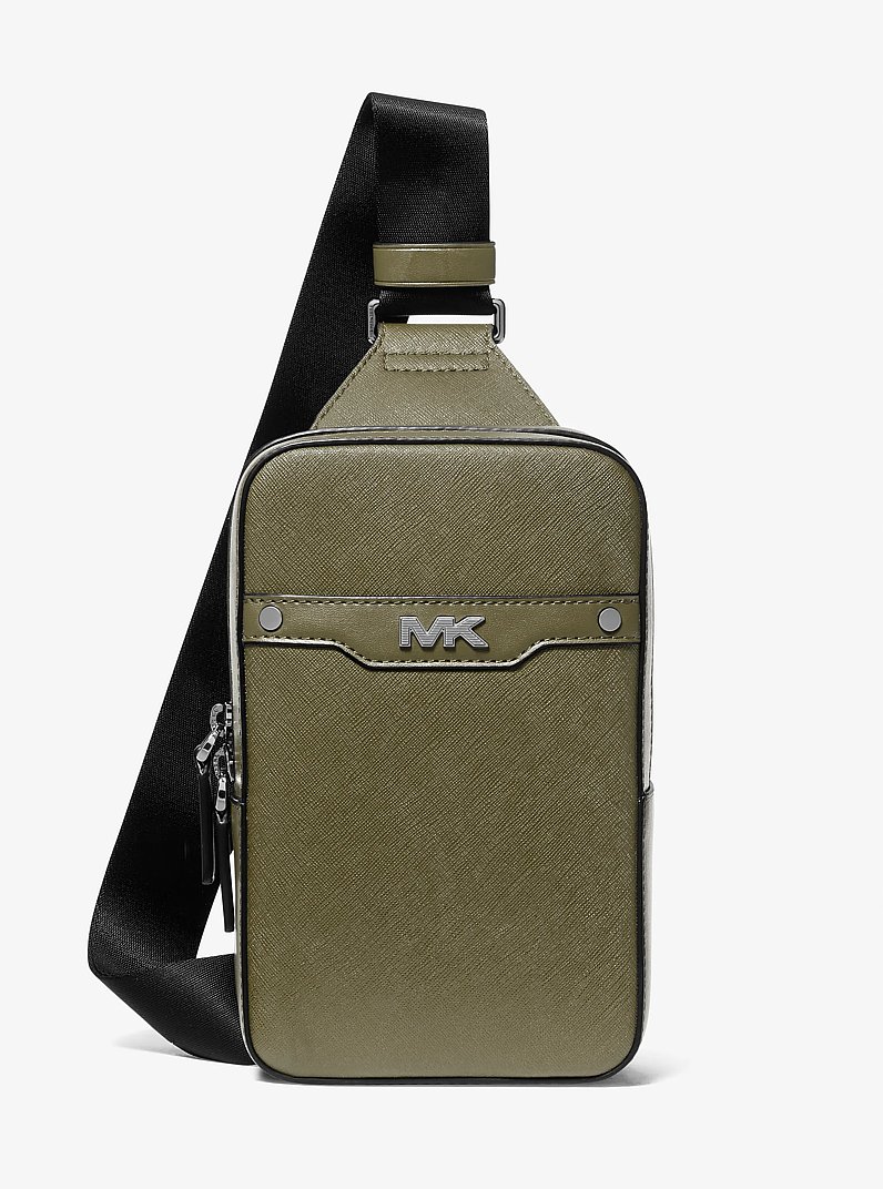 Rivington Leather Sling Pack in OLIVE - Sale | Michael Kors [US]