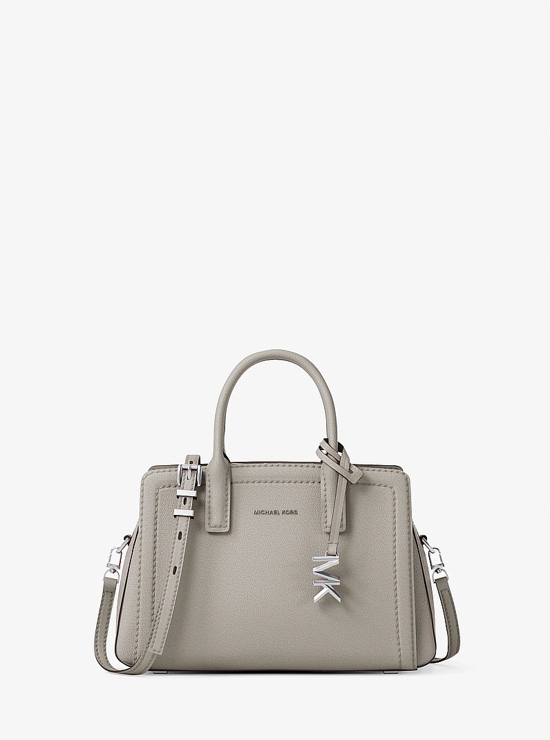 Laila Extra-Small Leather Crossbody Bag in OPTIC WHITE | Michael