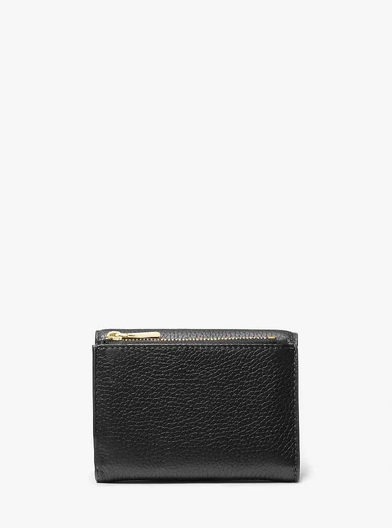 Bryant Medium Pebbled Leather Wallet in BLACK | Michael Kors