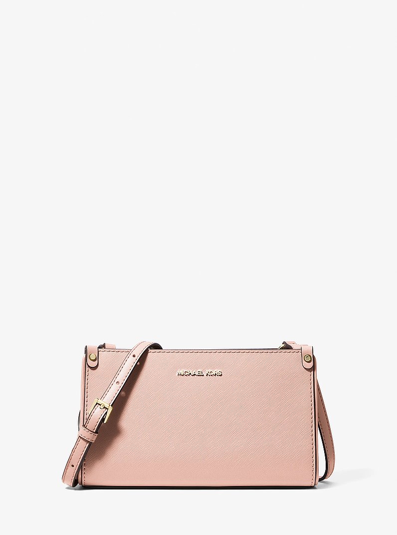 Bandolera Maple peque&ntilde;a de piel saffiano in ROSA CLARO | Michael Kors