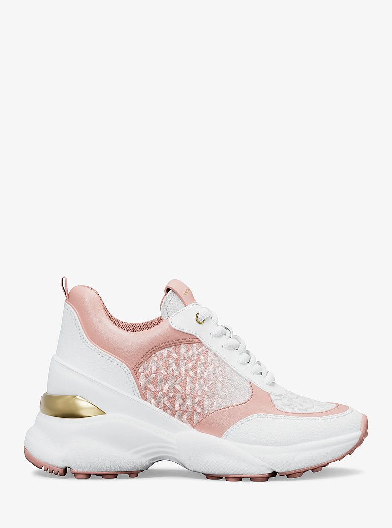 Katrina Mixed-Media Trainer in POWDER BLUSH | Michael Kors