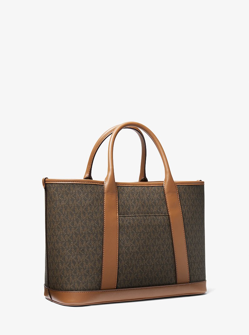 Luisa Medium Signature Logo Satchel in BROWN/LUGGAGE | Michael Kors