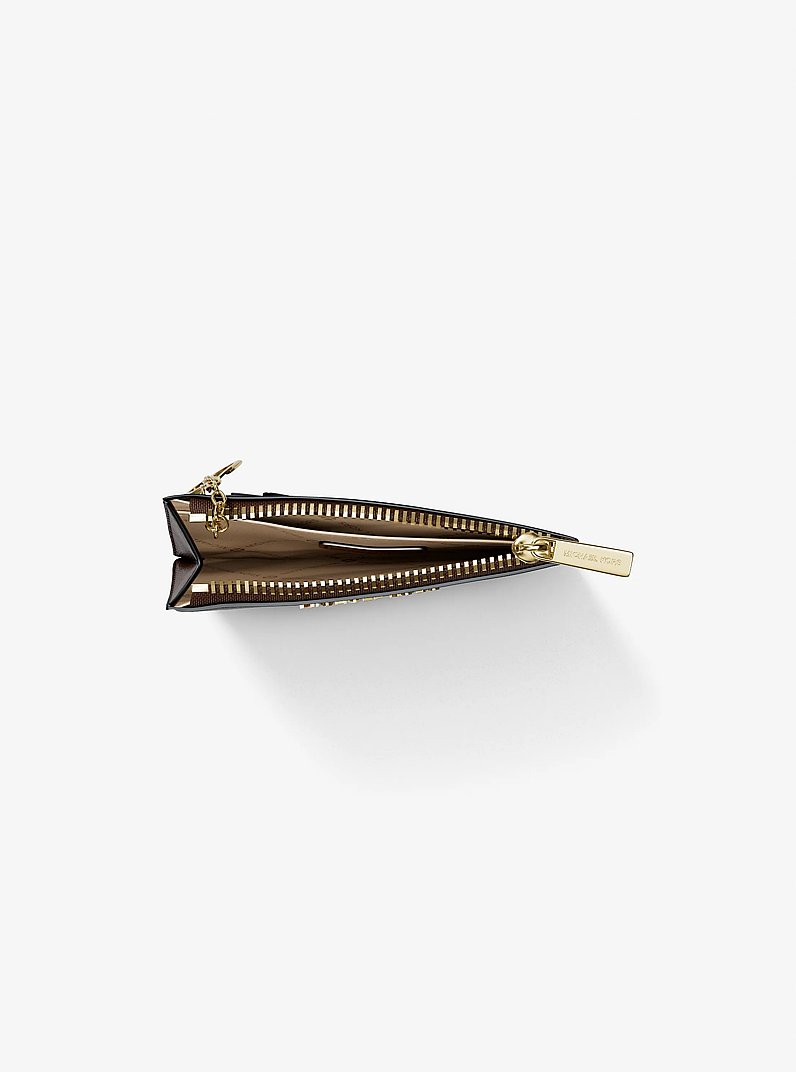 Jet Set Travel Small Saffiano Leather Coin Pouch in NUTMEG | Michael Kors