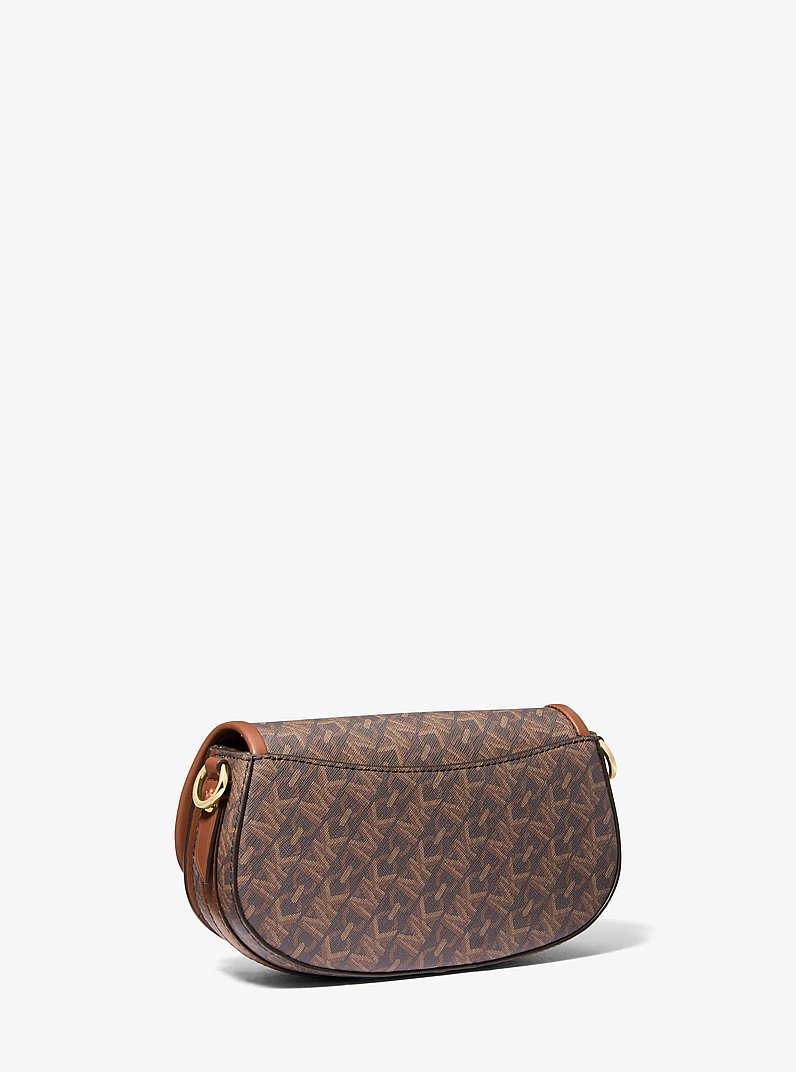 Mila Small Empire Signature Logo Shoulder Bag in BROWN/LUGGAGE | Michael Kors