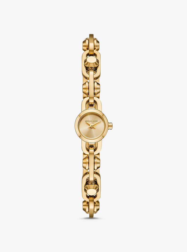 Mini Astor Link Gold-Tone Bracelet Watch in GOLD | Michael Kors