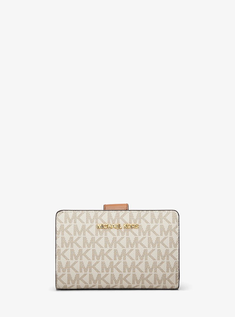 Medium Signature Logo Wallet in VANILLA | Michael Kors