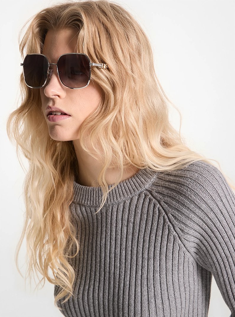 Cadiz Sunglasses in SILVER | Michael Kors