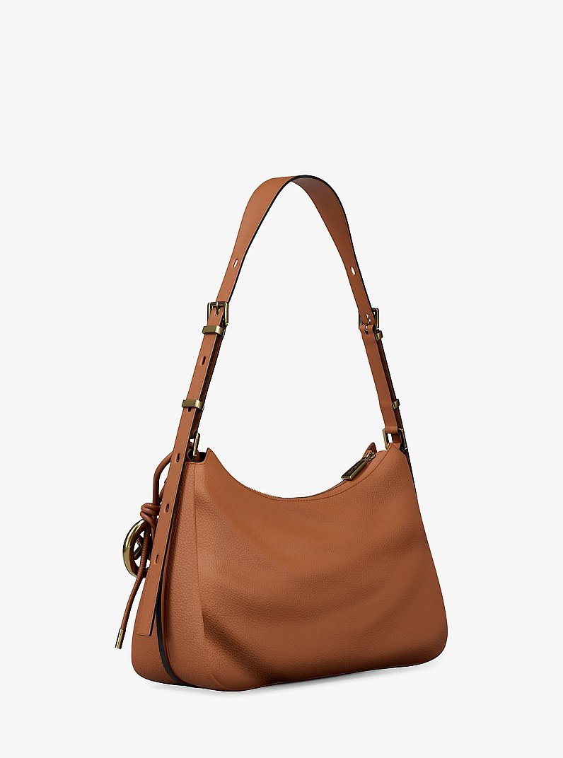Nolita Medium Pebbled Leather Shoulder Bag in LUGGAGE | Michael Kors