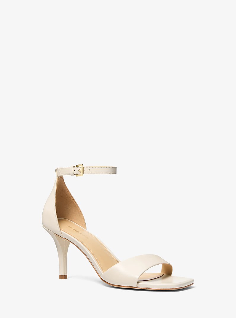 Jaida Leather Sandal in LT CREAM | Michael Kors