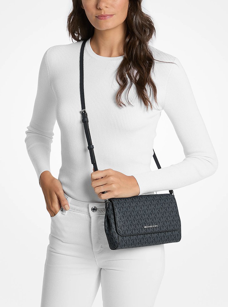 Sac &agrave; bandouli&egrave;re convertible de taille moyenne &agrave; logo Signature in AMIRAL | Michael Kors
