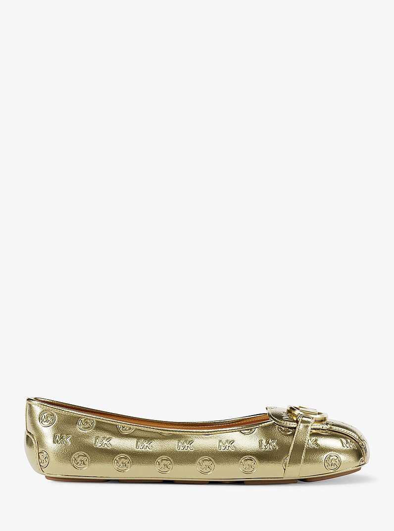 Fulton Metallic Logo Debossed Moccasin