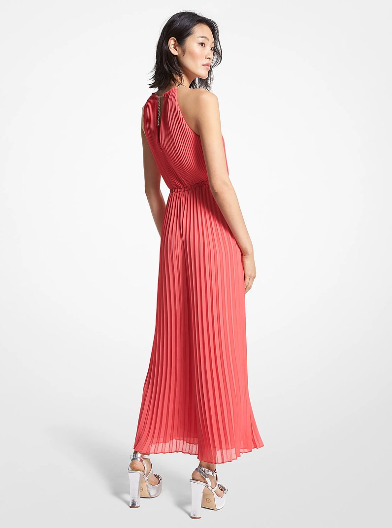 Neckholder-Jumpsuit aus Georgette in GERANIE | Michael Kors