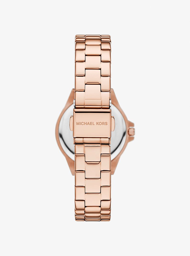 Reloj Lennox mini en tono oro rosa con incrustaciones in DORADO ROSA | Michael Kors