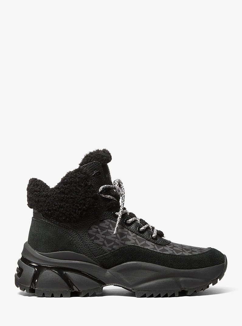 Botte Darius en mat&eacute;riaux multiples in NOIR | Michael Kors