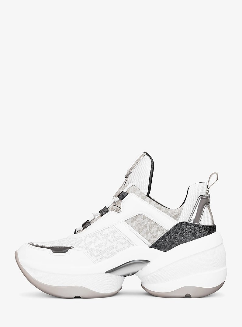 Zapatilla Olympia de materiales mixtos in GRIS PERLA MULTICOLOR | Michael Kors