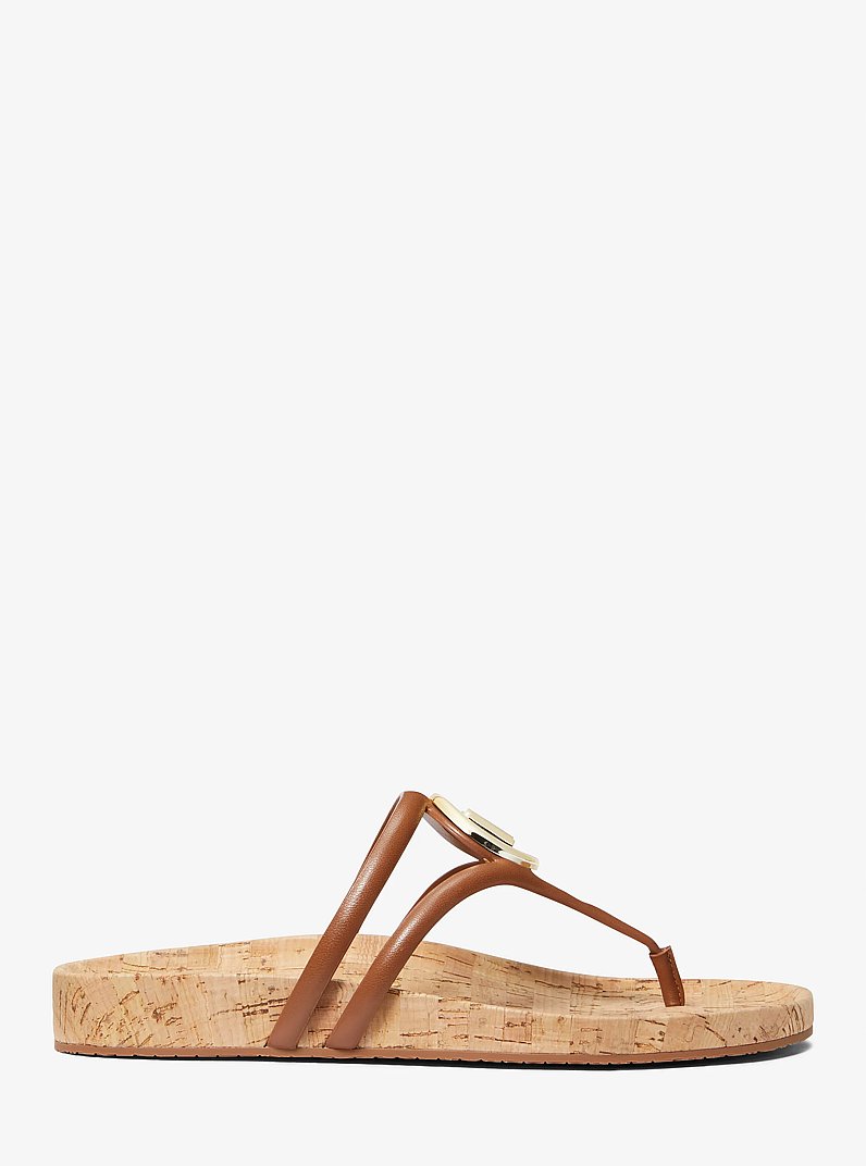 Sandalia Hampton de piel in LUGGAGE | Michael Kors