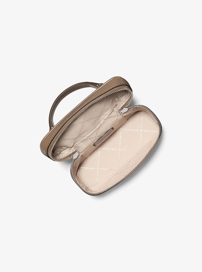 Vivi Small Signature Logo Vanity Crossbody Bag in CHAMPIGNON | Michael Kors