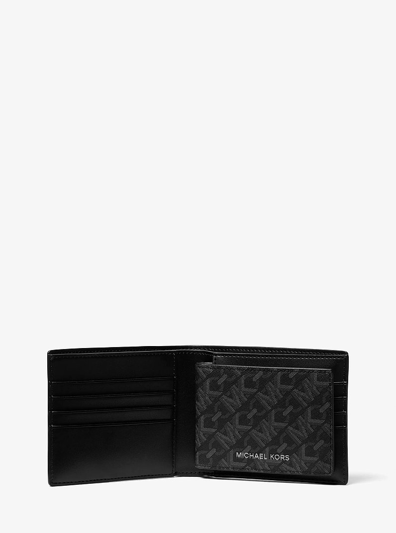 Billetera Hudson con monograma imperio y funda para documento de identificaci&oacute;n in NEGRO | Michael Kors