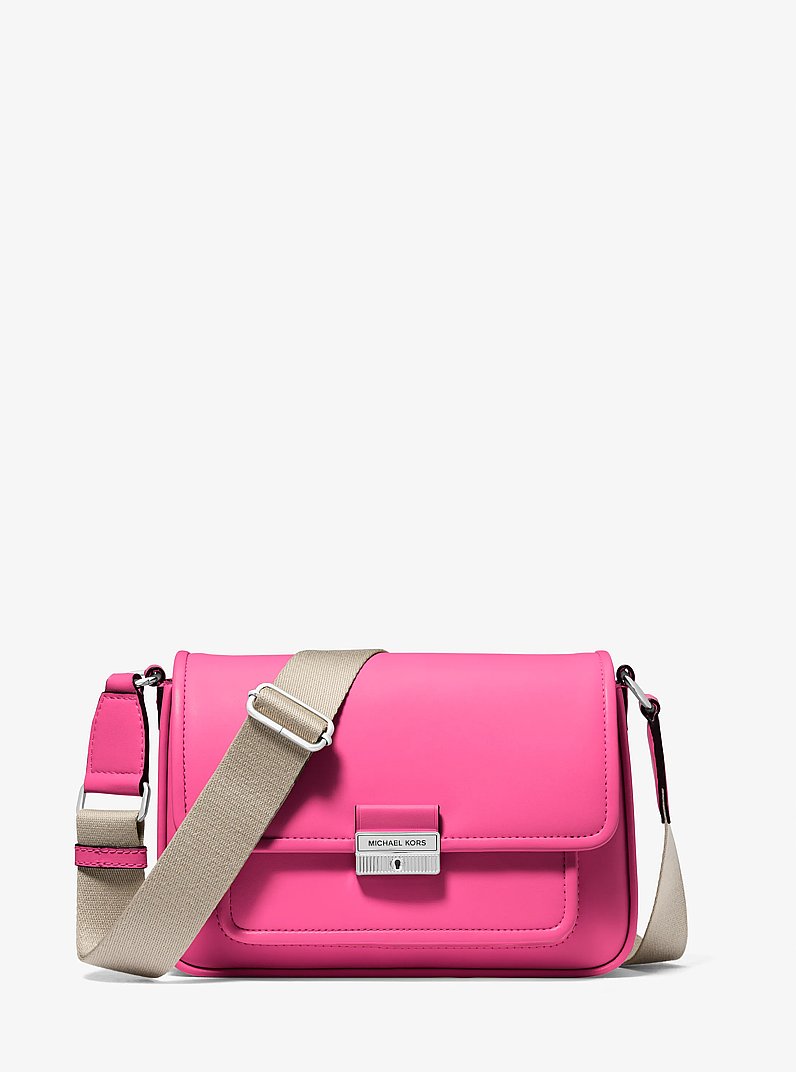 Michael Kors Bradshaw Medium Leather Messenger Bag INTERNATIONAL SHIPPING