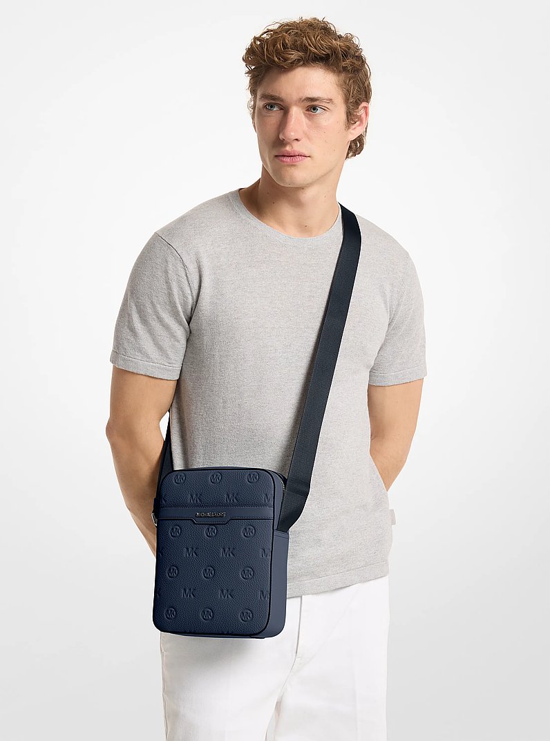 Cooper Logo Debossed Flight Bag in NAVY | Michael Kors