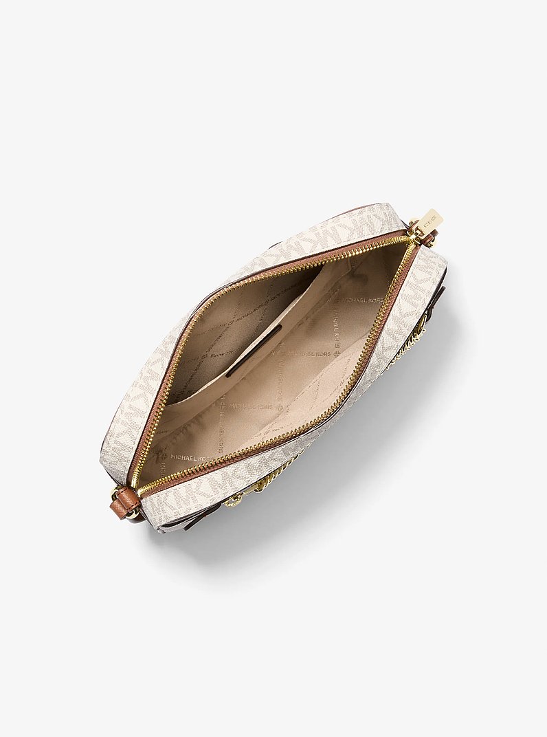 Jet Set Large Logo Crossbody Bag in VANILLA | Michael Kors