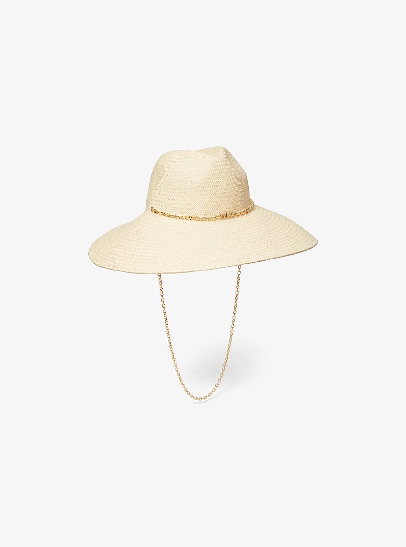 Chapeau de paille travaill&eacute; in CAMEL | Michael Kors