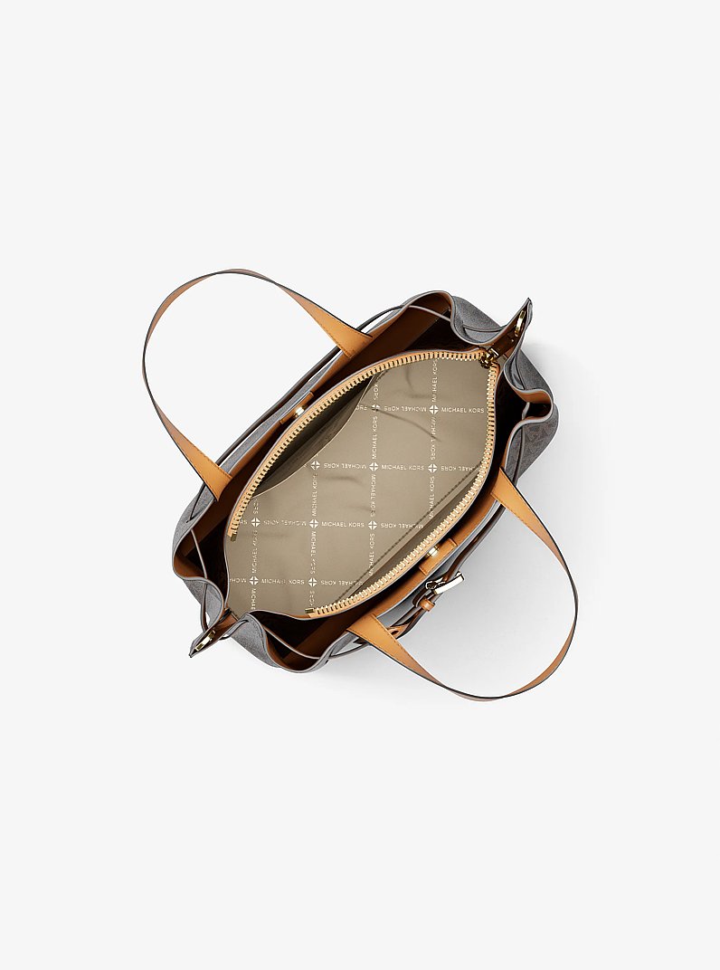 Petit sac Emilia &agrave; logo Signature in BRONZE/NOISETTE | Michael Kors
