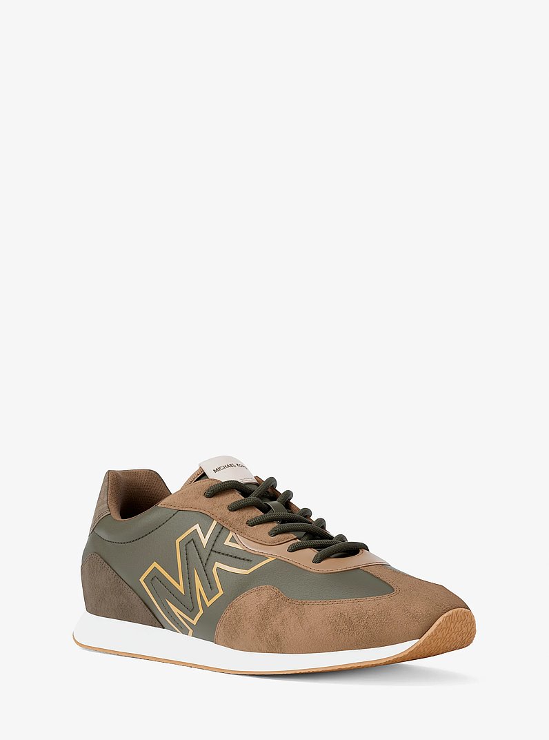 Essex Mixed-Media Trainer in OLIVE | Michael Kors