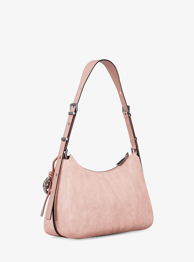 Nolita Medium Nubuck Shoulder Bag in SMOKEY ROSE | Michael Kors