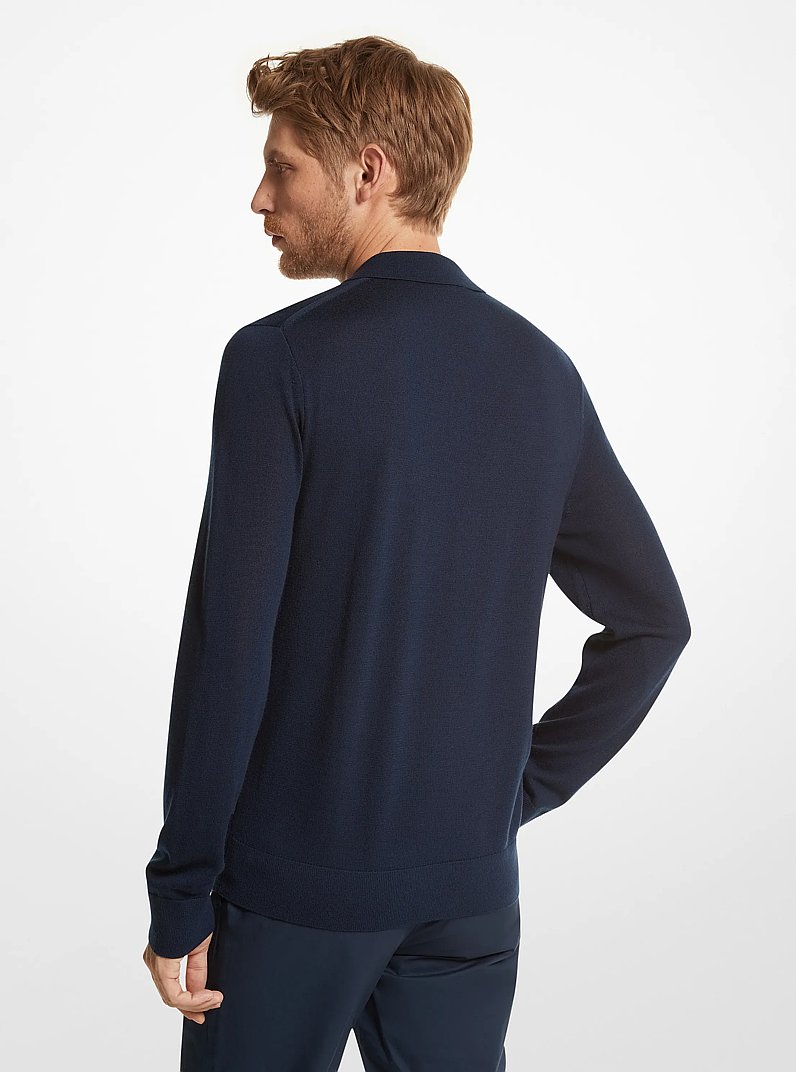 Merino Wool Polo Sweater