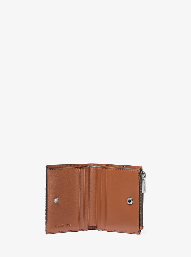 Portefeuille Cooper en jacquard &agrave; logo in LUGGAGE | Michael Kors