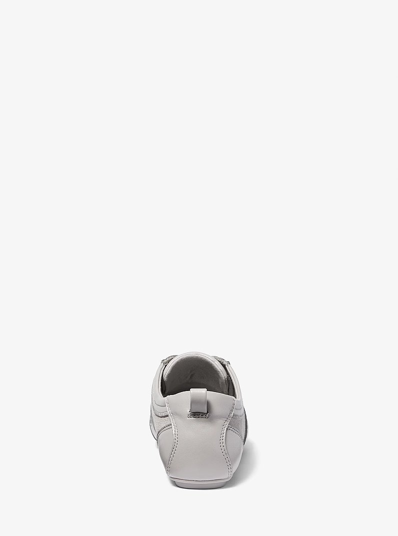 Keely Suede and Leather Trainer in NICKEL | Michael Kors
