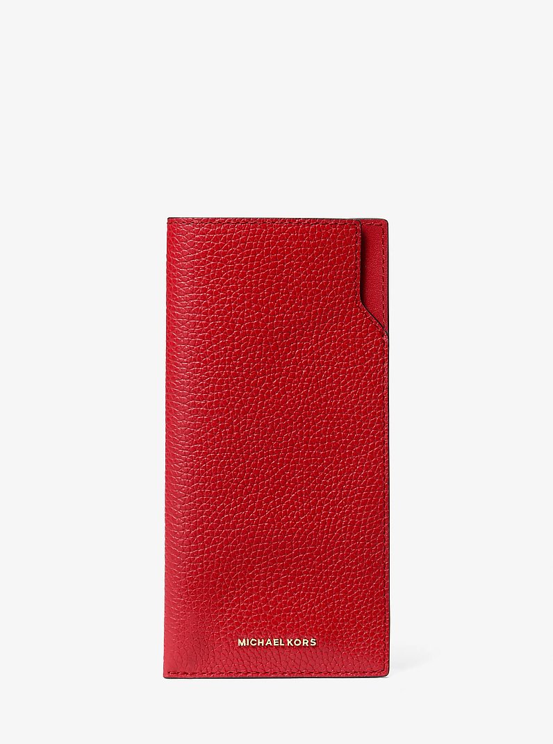 MICHAEL KORS レッド PCケース Jet Set Pebbled Leather Sunglass Case in BLACK - Sale | Michael
