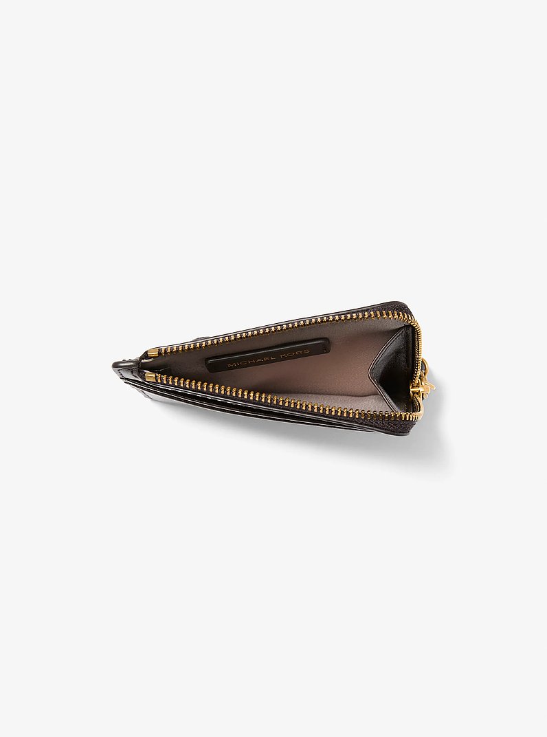 Kartenetui Jet Set Small aus poliertem Leder in SCHOKOLADE | Michael Kors