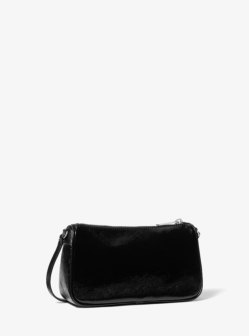 Pochette Jet Set mediano de charol cuarteado in NEGRO | Michael Kors