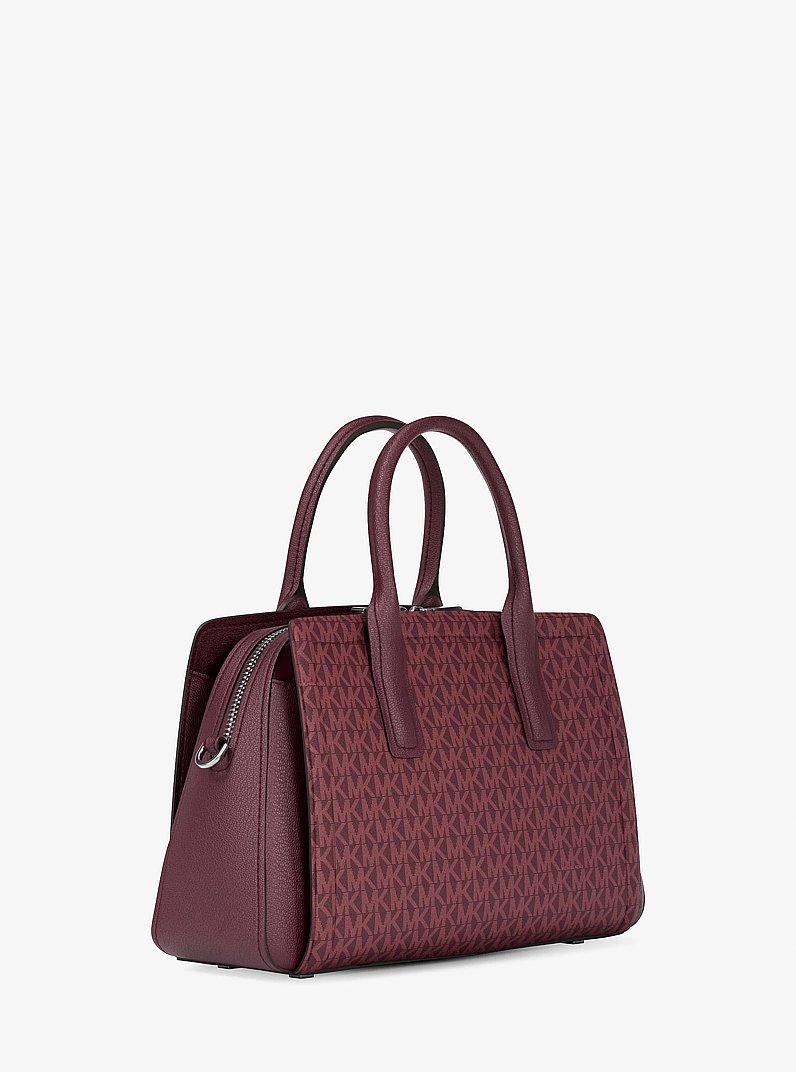 Laila Medium Signature Logo Satchel in SMOKEY ROSE - Sale